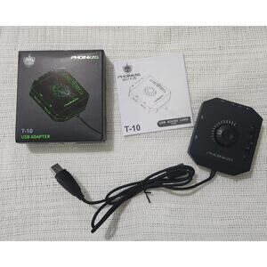 PHOINIKAS T10 USB External Sound Card 6-in-1 Audio Adapter PC Mac Plug & Play